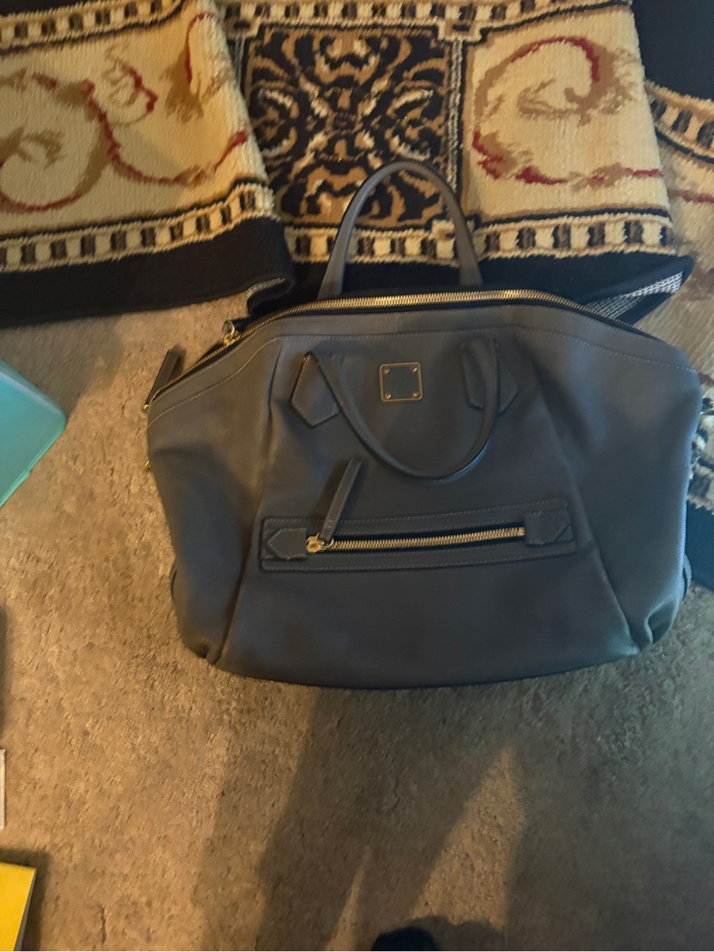 Mcm Gray Women's Top-Handle Satchel Bag with crossbody strap - Picture 4 of 16